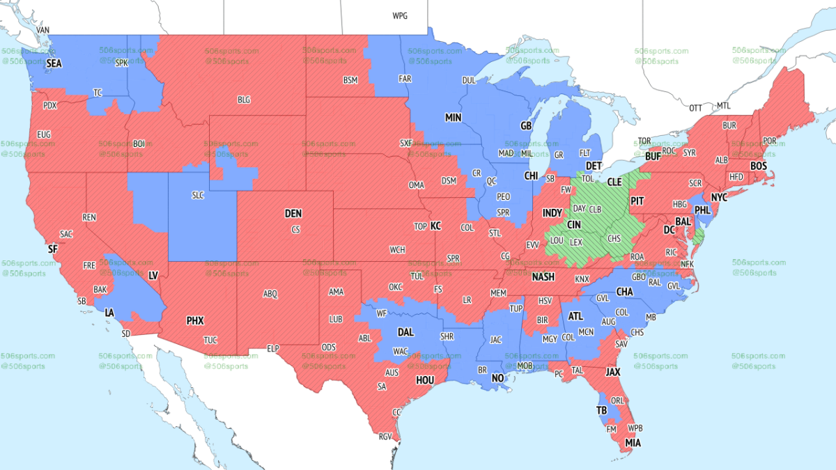 Falcons-Saints projected in Blue